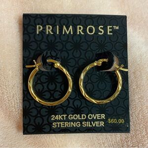 Gold Braided Hoop Earrings